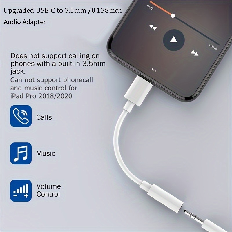 type c to 3 5 digital audio adapter non analog   supports lossless music calls wire control adapter adapts to digital audio conversion of   of type c interfaces details 5