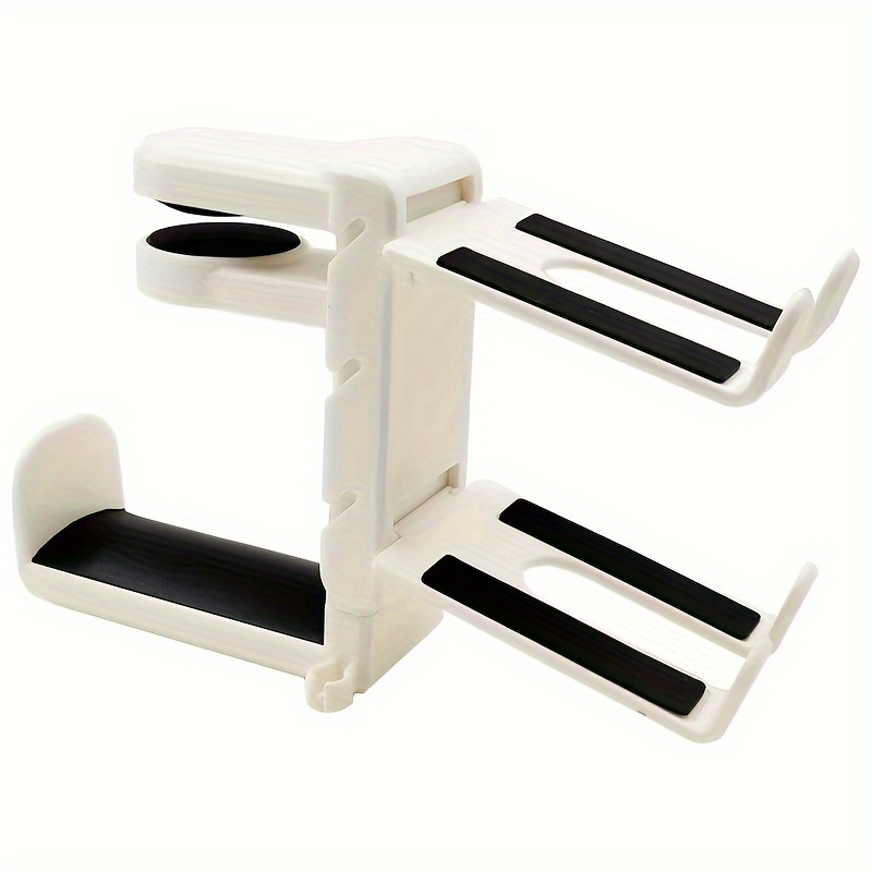 adjustable abs under desk headphone holder hanger with swivel clamp non stick on mount rotating arm for gaming headset storage details 1