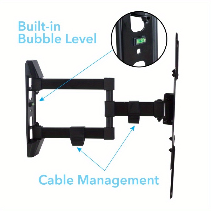 crafted steel tv mount kit built in leveler details 0