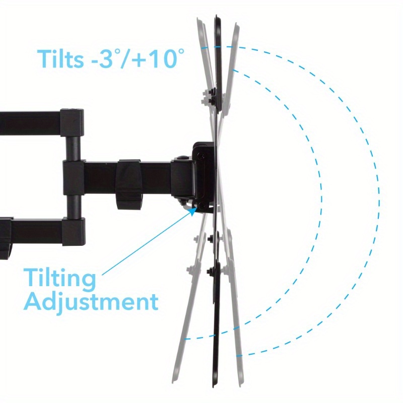 crafted steel tv mount kit built in leveler details 3