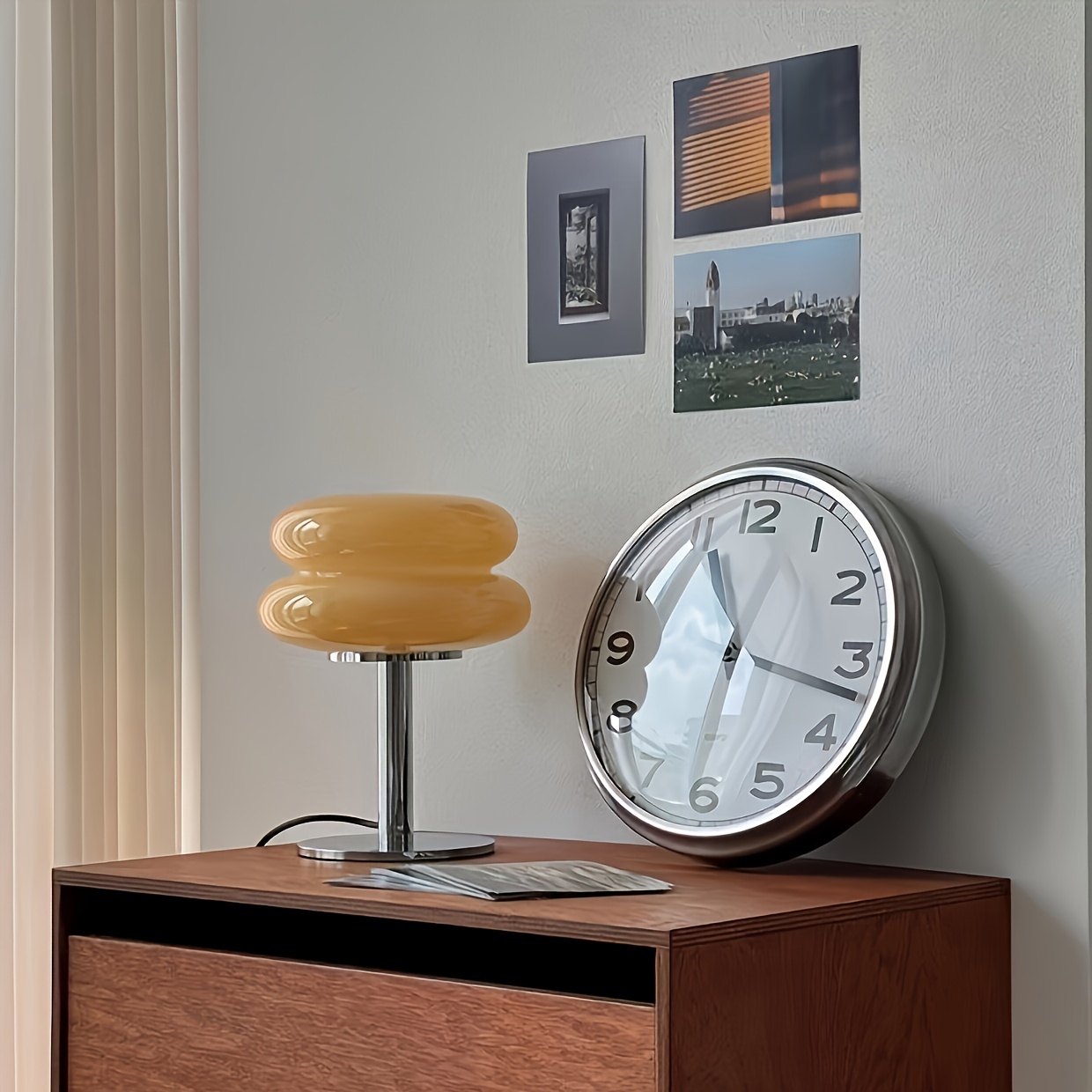 vintage mushroom shaped table lamp retro century modern design usb powered led lighting adjustable brightness suitable for bedside or living room details 0