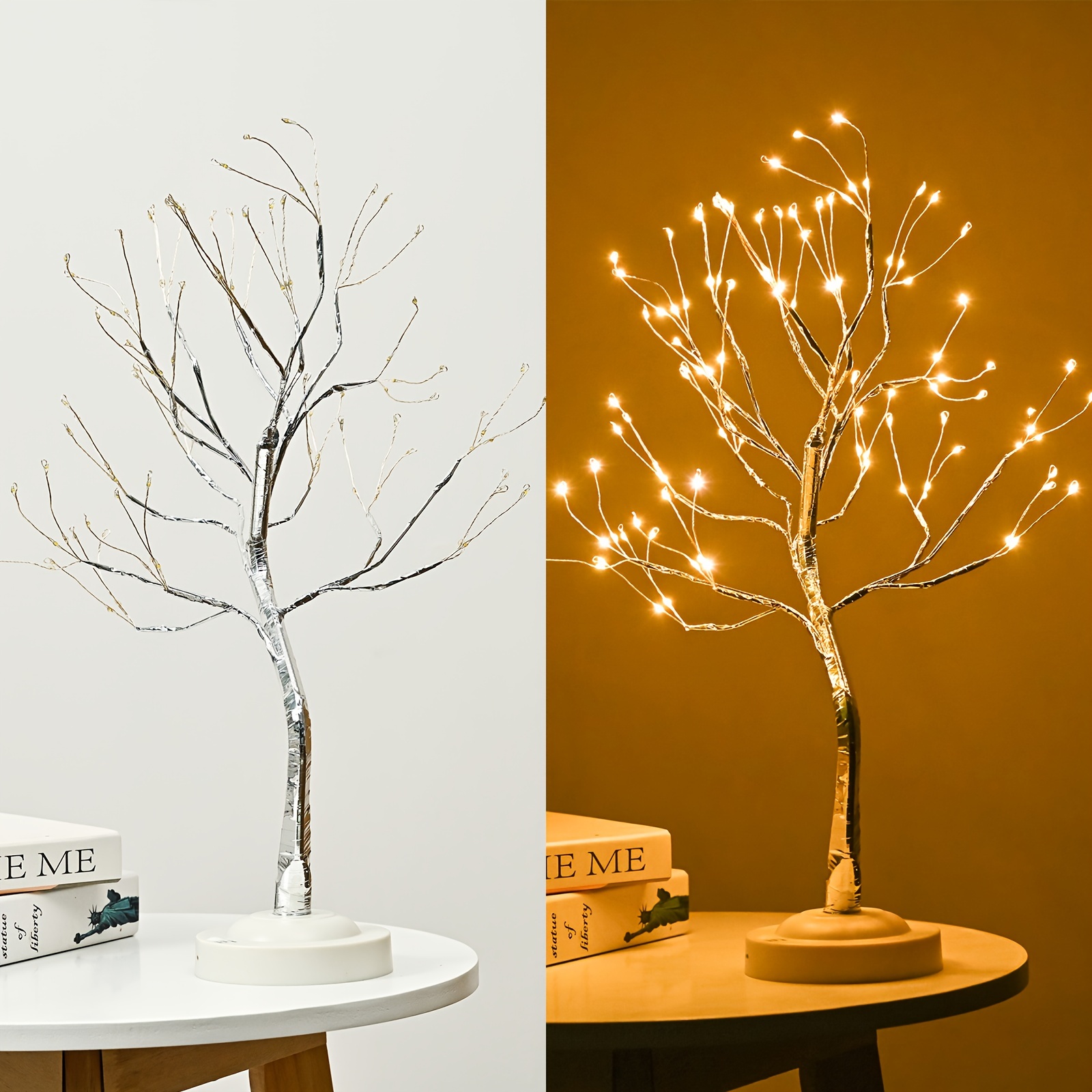1pc 20 inch tree light 108 led battery powered timing function multiple christmas halloween festival celebration decoration eid al adha mubarak details 0