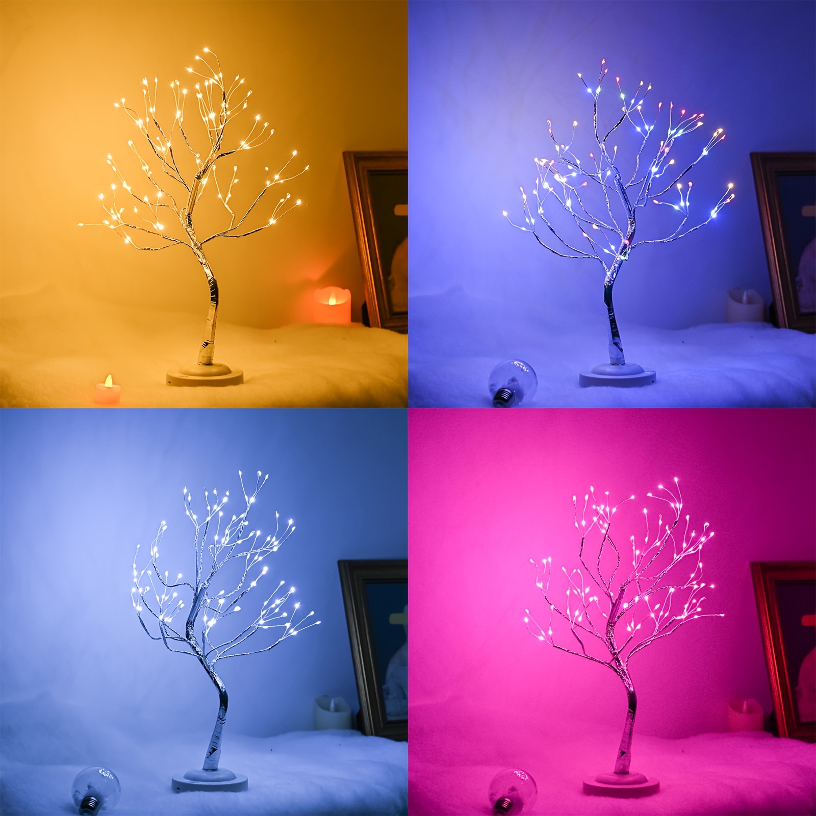 1pc 20 inch tree light 108 led battery powered timing function multiple christmas halloween festival celebration decoration eid al adha mubarak details 1