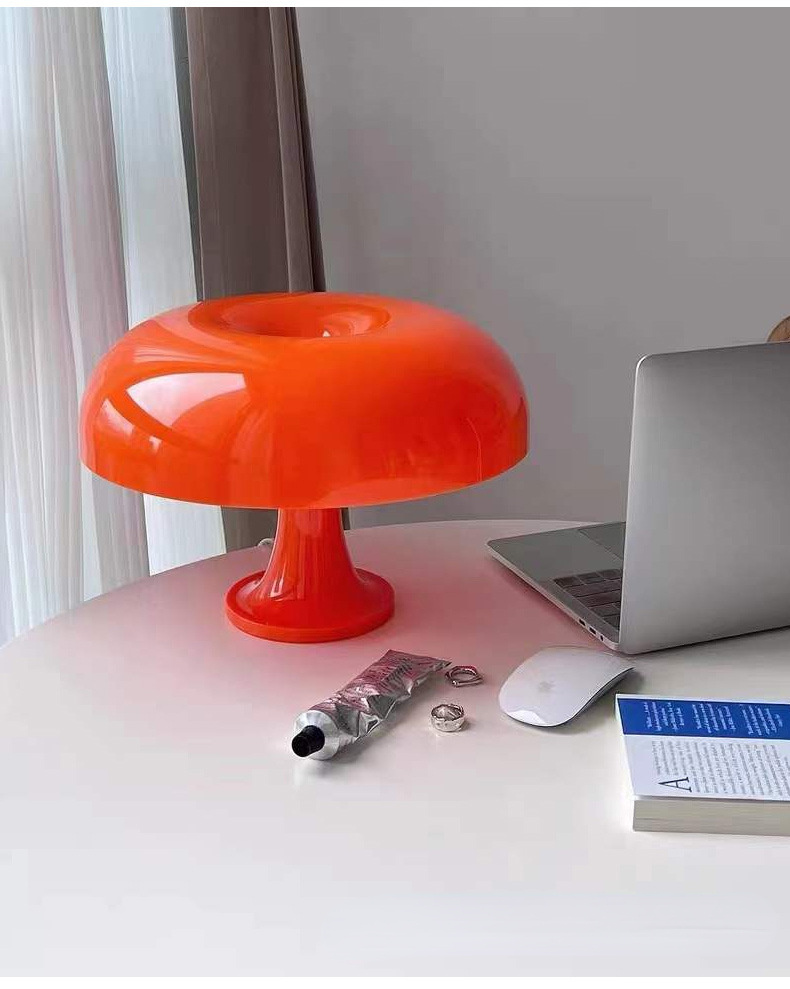 usb three color mushroom table lamp suitable for living room bedroom bedside model room decoration details 3