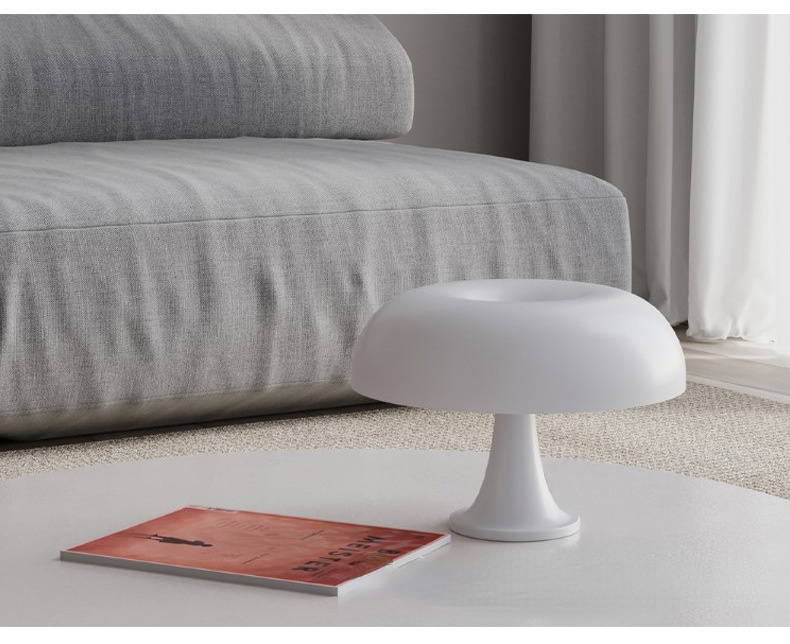 usb three color mushroom table lamp suitable for living room bedroom bedside model room decoration details 4