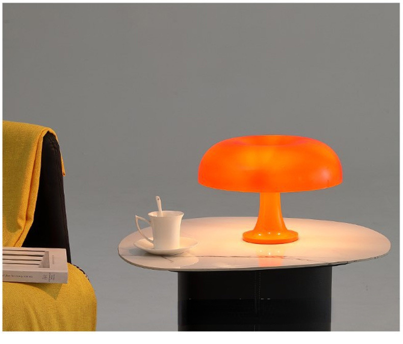 usb three color mushroom table lamp suitable for living room bedroom bedside model room decoration details 6