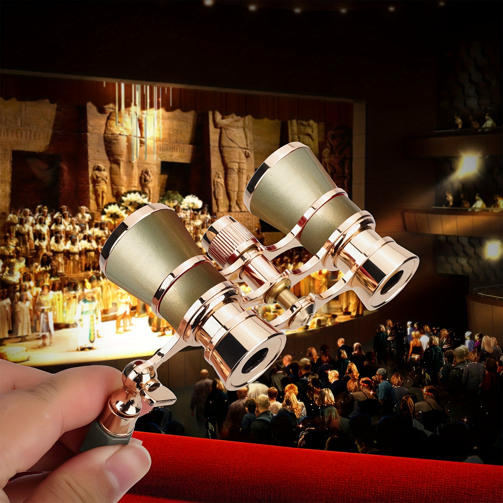 glasses binoculars retro telescope compact handle for concerts operas theater competitions fine gift details 2