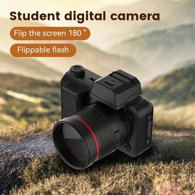 4k digital camera vlogging camera mini cameras for photography with auto focus 2 2 inch flip screen 16x resist shaking 5000 megapixels professional video camera cool essensials details 0