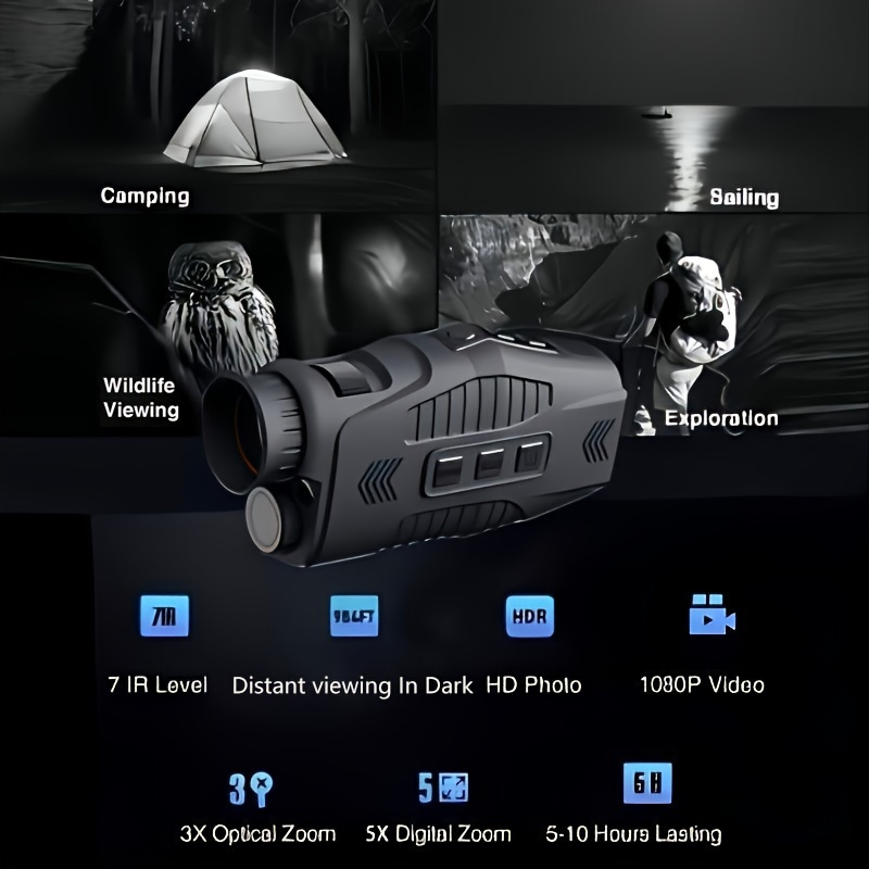 d11 hd infrared night vision lightless visible 1080p camera for night photography video recording hunting camping details 6